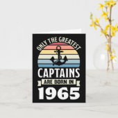 Grootste kapiteins geboren in 1965 60ste verjaarda kaart (Gele Bloem)