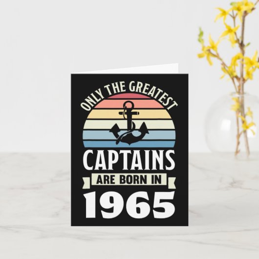 Grootste kapiteins geboren in 1965 60ste verjaarda kaart (Gele Bloem)