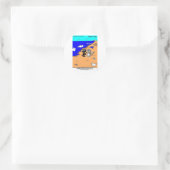 Grootste kattenbak ter wereld Grappige cadeaus & T Ronde Sticker (Tas)