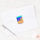Grootste kattenbak ter wereld Grappige cadeaus & T Ronde Sticker (Envelop)