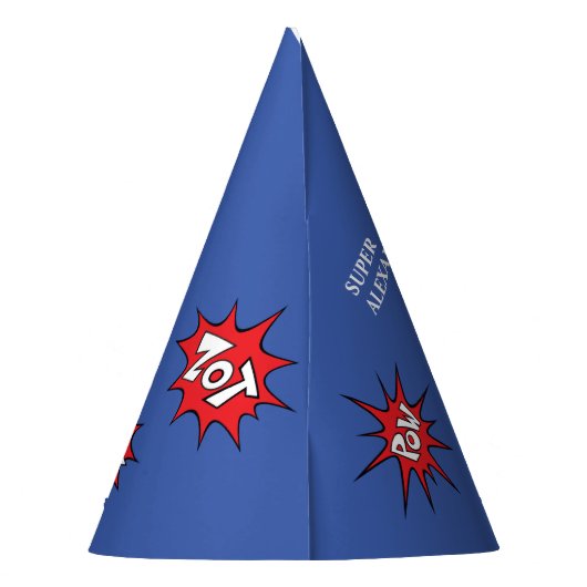 Grootste Kind superheld Geweldige komische verjaar Feesthoedjes (Achterkant)