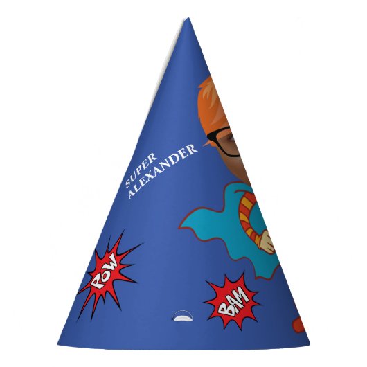 Grootste Kind superheld Geweldige komische verjaar Feesthoedjes (Links)