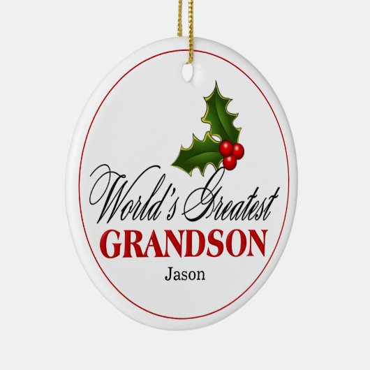 Grootste kleinzoon ter wereld keramisch ornament (Rechts)