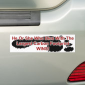 Grootste koolstofvoetafdruk wint bumpersticker (Op auto)