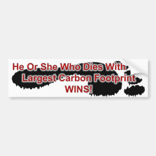 Grootste koolstofvoetafdruk wint bumpersticker