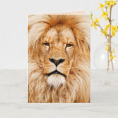 grootste leeuw - wenskaart kaart (Gele Bloem)