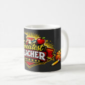 Grootste Leraar Varsity Style Badge Koffiemok (Voorkant rechts)