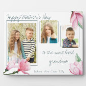 Grootste liefhebbende Grandma Pink Magnolia 3 Foto Fotoplaat (Voorkant)