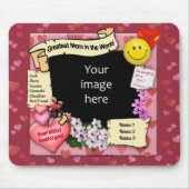 Grootste Lijst van mama (aanpasbaar) Muismat (Voorkant)