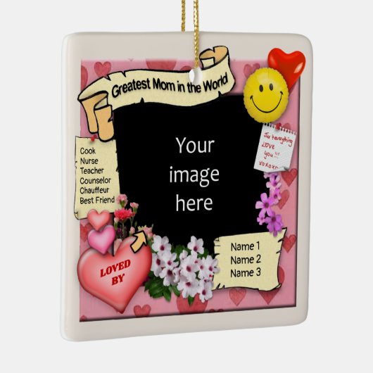 Grootste mam (aanpasbaar) Ornament voor keramische (Rechts)