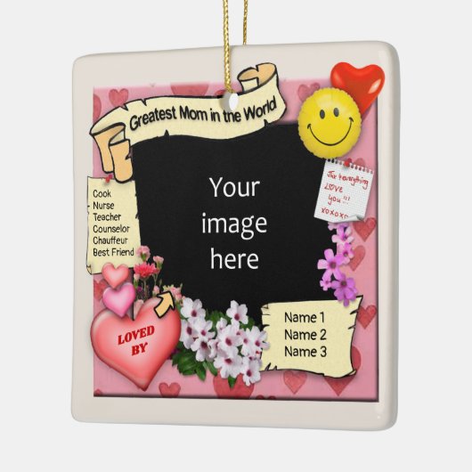 Grootste mam (aanpasbaar) Ornament voor keramische (Links)