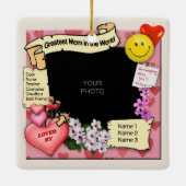 Grootste mam (aanpasbaar) Ornament voor keramische (Achterkant)