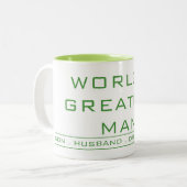 Grootste man ter wereld - zoon, echtgenoot, vader, tweekleurige koffiemok (Voorkant links)