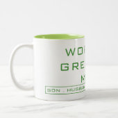 Grootste man ter wereld - zoon, echtgenoot, vader, tweekleurige koffiemok (Links)