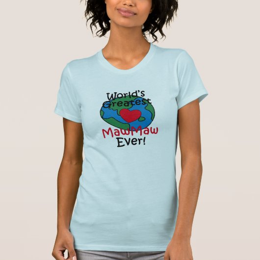 Grootste MawMaw Hart ter Wereld T-shirt (Voorkant)