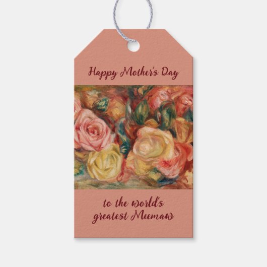 "Grootste Meemaw" Zuidelijke oma Moederdag Cadeaulabel (Voorkant)