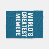 Grootste Memere Grappige Familie Ter Wereld Fleece Deken (Voorkant (Horizontaal))