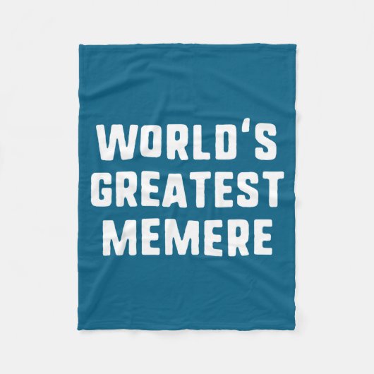 Grootste Memere Grappige Familie Ter Wereld Fleece Deken (Voorkant)