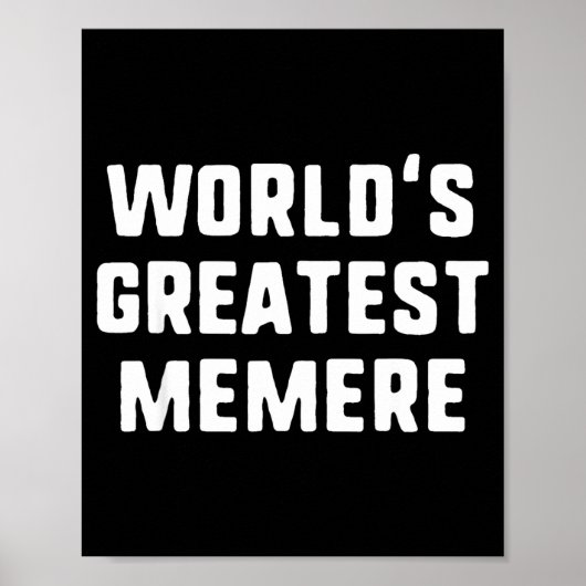 Grootste Memere Grappige Familie Ter Wereld Poster (Voorkant)