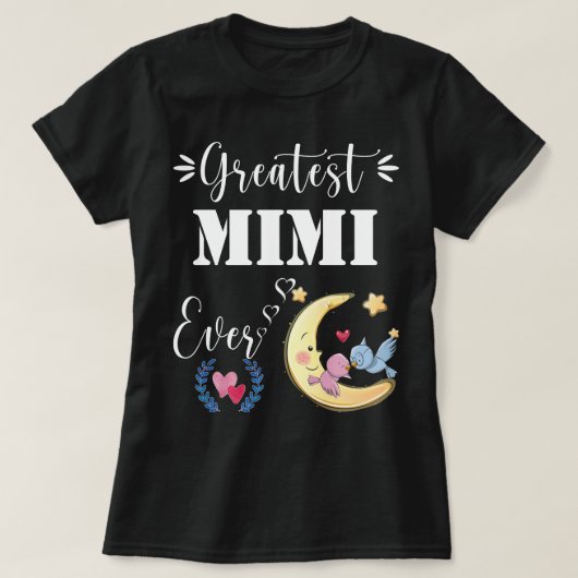 Grootste Mimi ooit plus Grootte Granny Ik hou van T-shirt (Design voorkant)