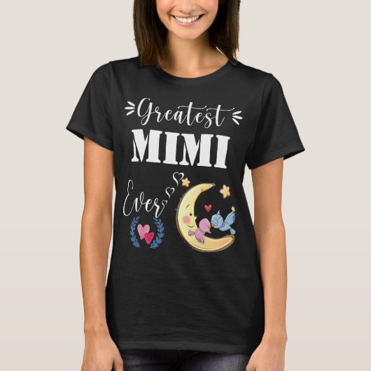 Grootste Mimi ooit plus Grootte Granny Ik hou van  T-shirt (Voorkant)