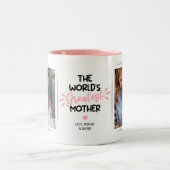 Grootste moeder 2 Mok van twee-toonkoffie met foto (Center)