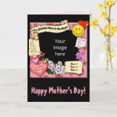 Grootste Moeder w / uw Foto & Tekst Kaart (Gele Bloem)