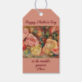 Grootste Moederdag Floral Rozen Gift Labels Cadeaulabel (Voorkant)
