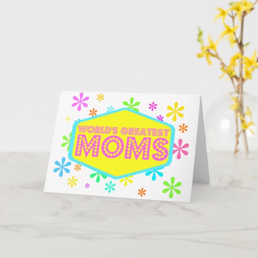 Grootste moeders ter wereld kaart (Gele Bloem)