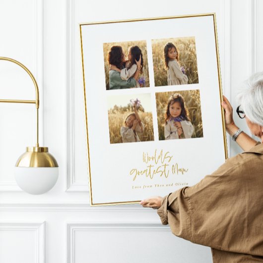 Grootste Mum multi foto elegant stijlvol Folie Afdrukken