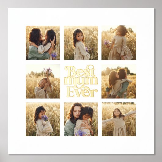 Grootste Mum multi foto elegant stijlvol Folie Afdrukken (Voorkant)