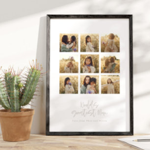 Grootste Mum multi foto elegant stijlvol Poster