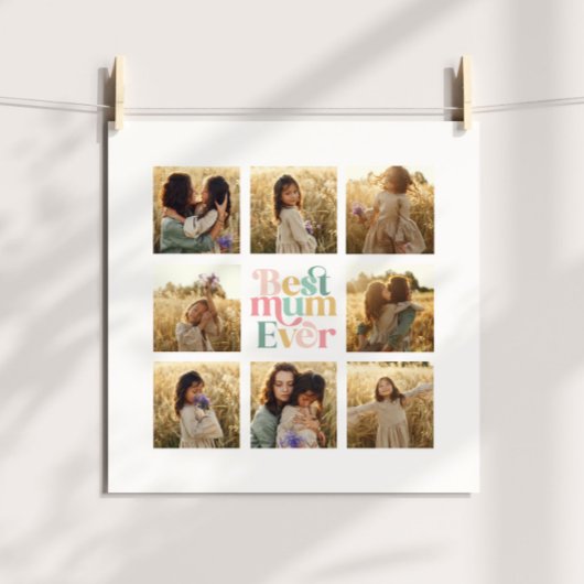 Grootste Mum multi foto elegant stijlvol Poster