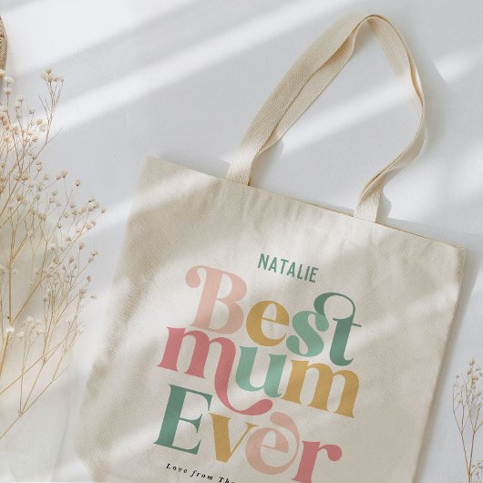 Grootste Mum multi foto elegant stijlvol Tote Bag