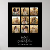Grootste Mum zwart multi foto elegant stijlvol Poster (Voorkant)