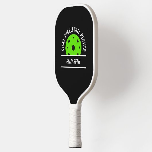 Grootste naam Pickleball Player Ball Black Green Pickleball Paddle (Links)