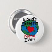 Grootste Nana Hart ter Wereld Ronde Button 5,7 Cm (Voorkant /achterkant)
