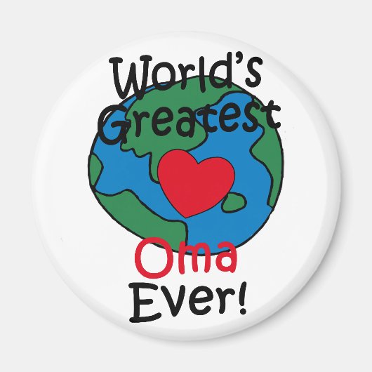 Grootste Oma Hart Ter Wereld Magneet (Voorkant)