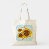 Grootste Oma Zonnebloem Tote Bag (Achterkant)