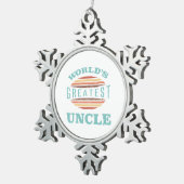 Grootste oom ter wereld tin sneeuwvlok ornament (Rechts)