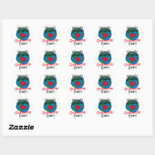 Grootste Opa Hart van de Wereld Ronde Sticker (Vel)