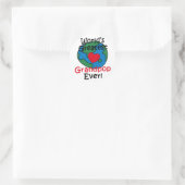 Grootste Opa Hart van de Wereld Ronde Sticker (Tas)