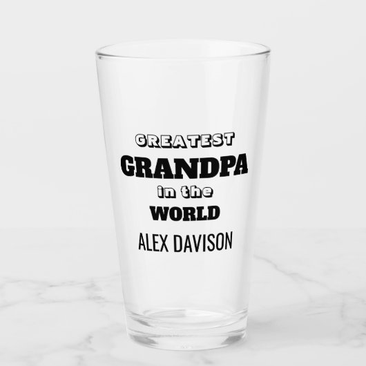 Grootste opa in wereldnaam glas (Voorkant)