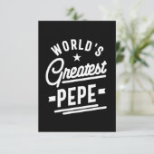 Grootste opa T-shirt ter wereld RSVP Kaartje (Staand voorkant)