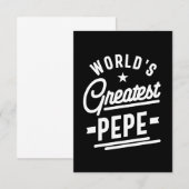 Grootste opa T-shirt ter wereld RSVP Kaartje (Voorkant / Achterkant)