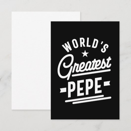 Grootste opa T-shirt ter wereld RSVP Kaartje (Voorkant / Achterkant)