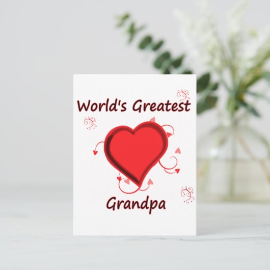 Grootste opa ter wereld briefkaart (Staand voorkant)