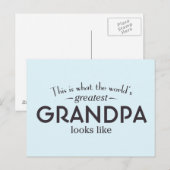 Grootste opa ter wereld briefkaart (Voorkant / Achterkant)