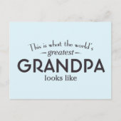 Grootste opa ter wereld briefkaart (Voorkant)