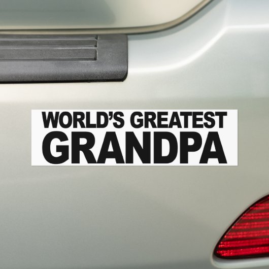 Grootste opa ter wereld bumpersticker (Op auto)